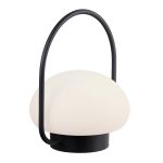 Nordlux Tischlampe Sponge Akku Schwarz 4.8W 300lm - 827 Extra Warmweiß | 3-Stufen Dimmbar