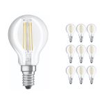 Mehrfachpackung 10x Ledvance Classic LED E14 Birne Fadenlampe Klar 4.2W 470lm - 927 Extra Warmweiß | Höchste Farbwiedergabe - Dimmbar - Ersatz für 40W
