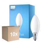 Mehrfachpackung 10x Philips Corepro LED Kerze E14 Matt 6.5W 806lm - 840 Kaltweiß | Ersatz für 60W