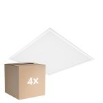 Mehrfachpackung 4x Ledvance LED Panel Comfort Aluminium Weiß 28W 3640lm - 840 Kaltweiß | 62.5x62.5cm - UGR < 19