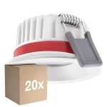 Mehrfachpackung 20x Ledvance LED-Spot Fire Rated Aluminium Weiß 8W 720lm 36D - 940 Kaltweiß | Ausschnitt 68mm - IP65 - Höchste Farbwiedergabe - Dimmbar