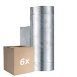 Mehrfachpackung 6x Nordlux Tin Wandleuchte Brushed Aluminium | Geeignet für 2x GU10