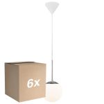 Mehrfachpackung 6x Nordlux Café Pendelleuchte Glas Weiß | Geeignet für E27