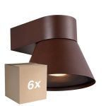 Mehrfachpackung 6x Nordlux Kyklop Cone Wandleuchte Aluminium Rostig | Geeignet für GU10
