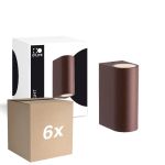 Mehrfachpackung 6x D'Lite Wandleuchte Vossem Rostig Up & Down | Geeignet für 2x GU10 