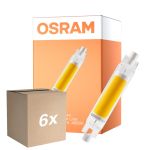 Mehrfachpackung 6x Osram LED Slim Line R7S LED R7S 78mm Klar 4.5W 470lm - 840 Kaltweiß | Ersatz Für 40W