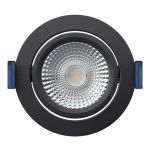 EcoDim Einbau Spot Schwarz 6W 450lm 60D 827- 860 Abstimmbares Weiß | RGB - 85mm - Ausschnitt 75mm - IP54 - Zigbee Dimmbar