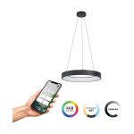 Eglo Pendelleuchte Marghera-Z Stahl Schwarz 27.5W 3150lm - 827-865 Abstimmbares Weiß + RGB | IP20 - Zigbee Dimmbar