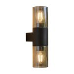 Eglo Wandleuchte Cropani Schwarz Up & Down | IP54 - Geeignet für 2x E27