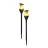 Doppelpack 2x Interlight Erdspießleuchte Solar Garden Torch Schwarz 1W 40lm - 816 Extra Warmweiß | incl. Akku