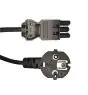 Noxion GST-Kompatibel Versorgungskabel - Weiblich + Schuko Europlug - Schwarz 1.5m - 3 pole 0.75mm2
