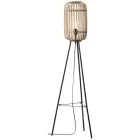 Brilliant Standleuchte Holzrow Metall Bambus Braun | 450mm - Geeignet für 1x E27