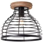 Brilliant Avia Deckenleuchte Metall Holz Schwarz | 300mm - Geeignet für 1x E27