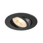 SLV New Tria 68 Spot Aluminium Schwarz Rund | Ausschnitt 68mm - Geeignet für 1x GU10 
