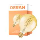 Osram Vintage 1906 LED E27 Globe Fadenlampe Gold 8.4W 806lm - 824 Extra Warmweiß | Ersatz Für 60W - Dimmbar