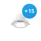 Mehrfachpackung 15x Noxion LED Downlight Apollo 9W 1100lm 60D - 830 Warmweiß | 145mm - Ausschnitt 120mm - UGR 