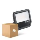 Mehrfachpackung 6x Ledvance Led-Scheinwerfer Aluminium Schwarz 41W 5500lm 100D - 830 Warmweiß | IP66 - Symmetrisch