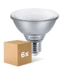 Mehrfachpackung 6x Philips Master Value LED Glühbirne Reflektor E27 PAR30S 9.5W 760lm 25D - 930 Warmweiß | Höchste Farbwiedergabe - Dimmbar - Ersatz Für 75W