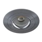 Noxion Einbau Spot Logic MR16 Schwenkbar Glänzend Grau | 92mm - Ausschnitt 80mm - IP20 - Inkl. GU10 Sockel