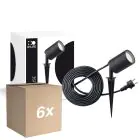 Mehrfachpackung 6x D'Lite Erdspießleuchte Fuse Stromkabel Schwarz | IP65 - Geeignet für 1x GU10 | incl. cable 2 Meter