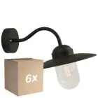 Mehrfachpackung 6x Nordlux Luxe Wandleuchte Metall Schwarz | Geeignet für E27