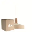 Mehrfachpackung 6x Nordlux Elvas Marble Pendelleuchte Metall Beige | Geeignet für 1x E27