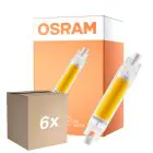 Mehrfachpackung 6x Osram LED Slim Line R7S LED R7S 78mm Klar 4.5W 470lm - 840 Kaltweiß | Ersatz Für 40W